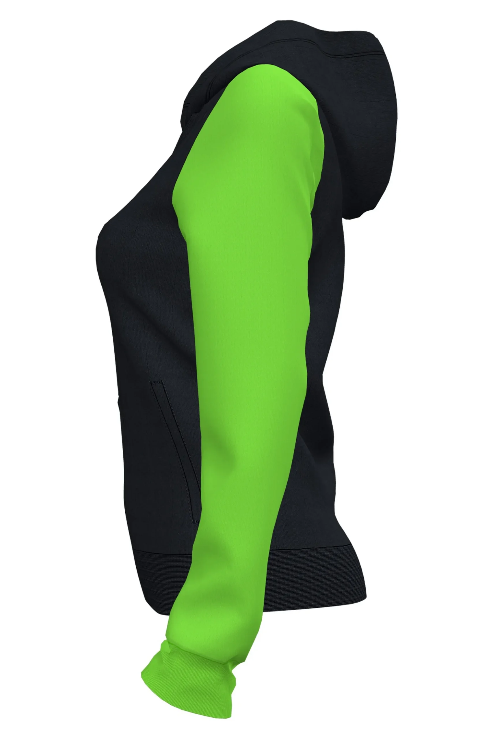 Chaqueta Con Capucha Joma Academy IV Negro Verde Flúor