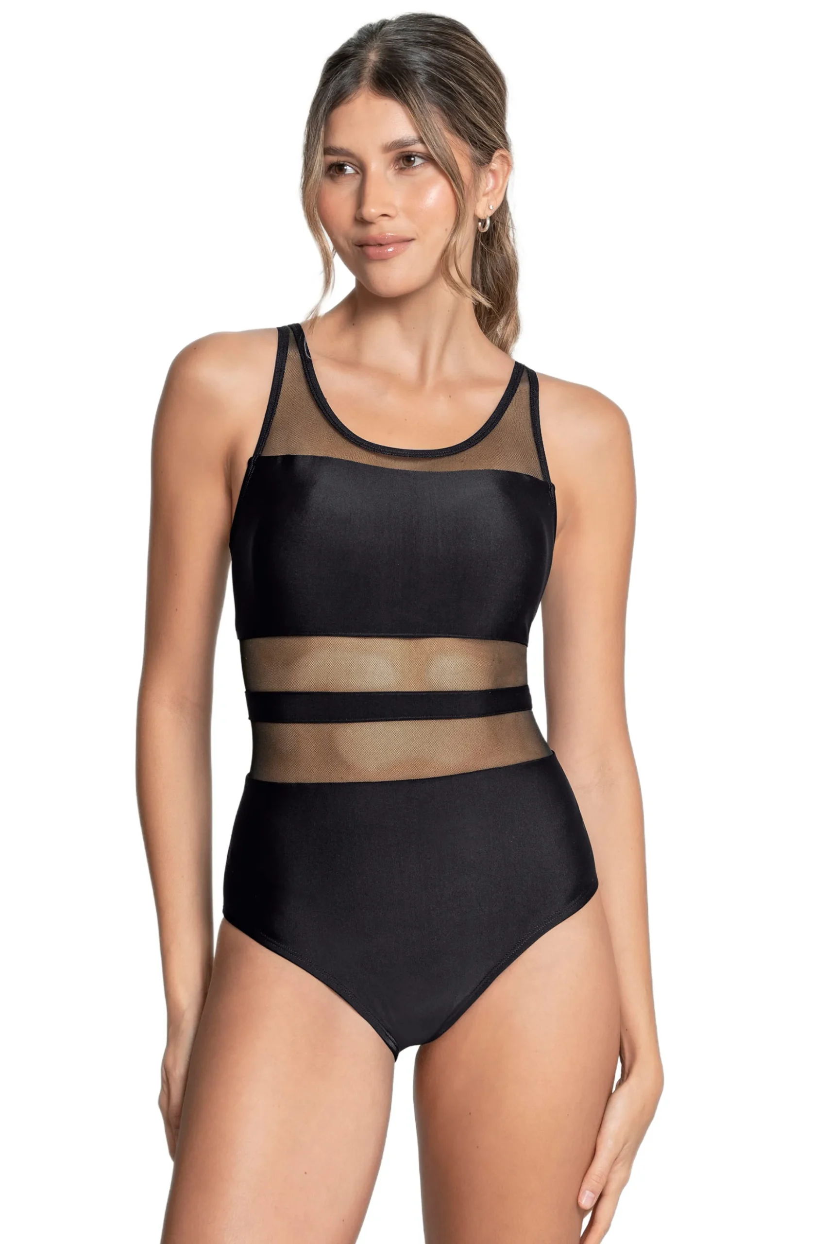 Leonisa Bañador Reductor Con Transparencias En Tul - 19a054m