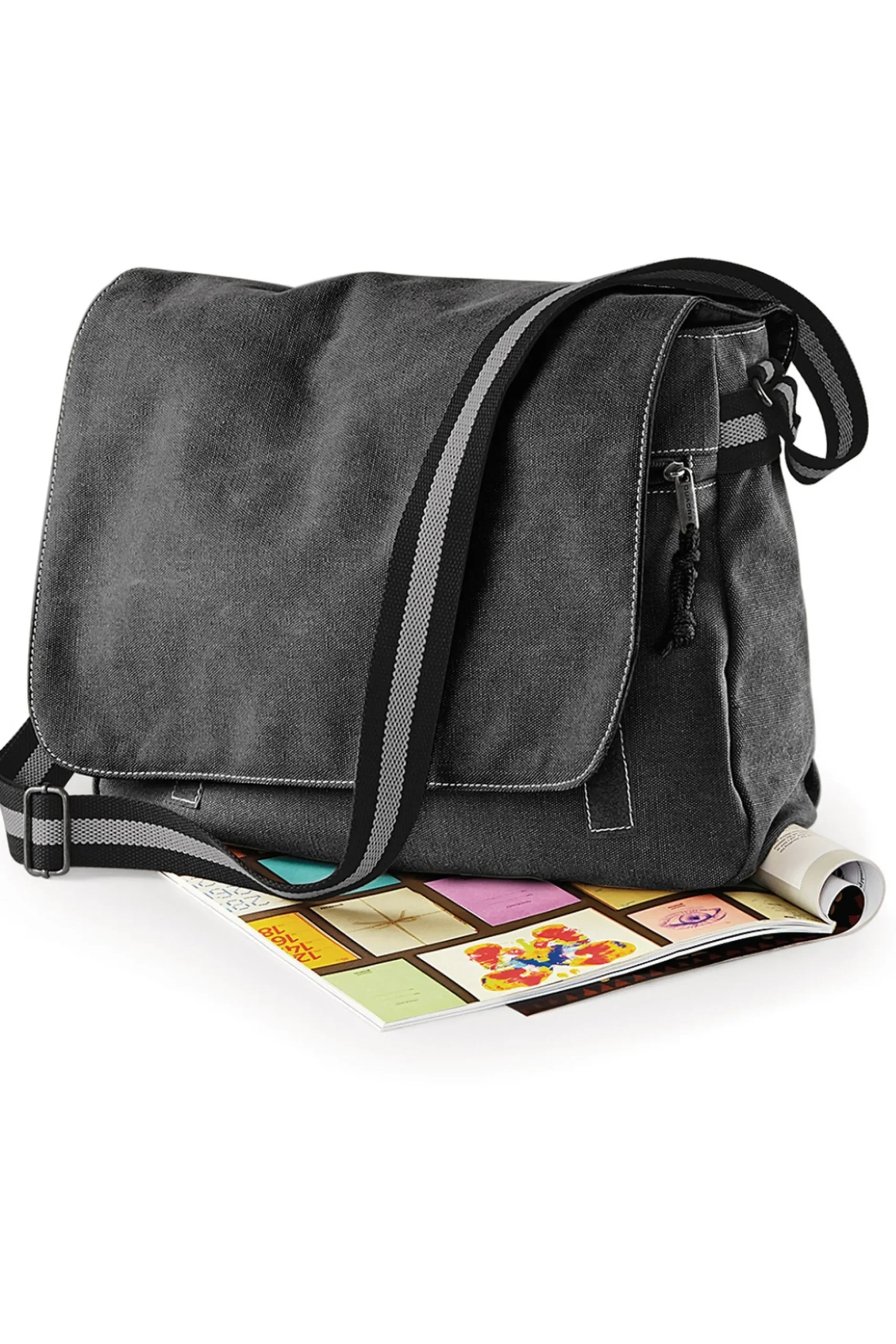 Mochila Bandolera De Tela Modelo Vintage (14 Litros) Quadra