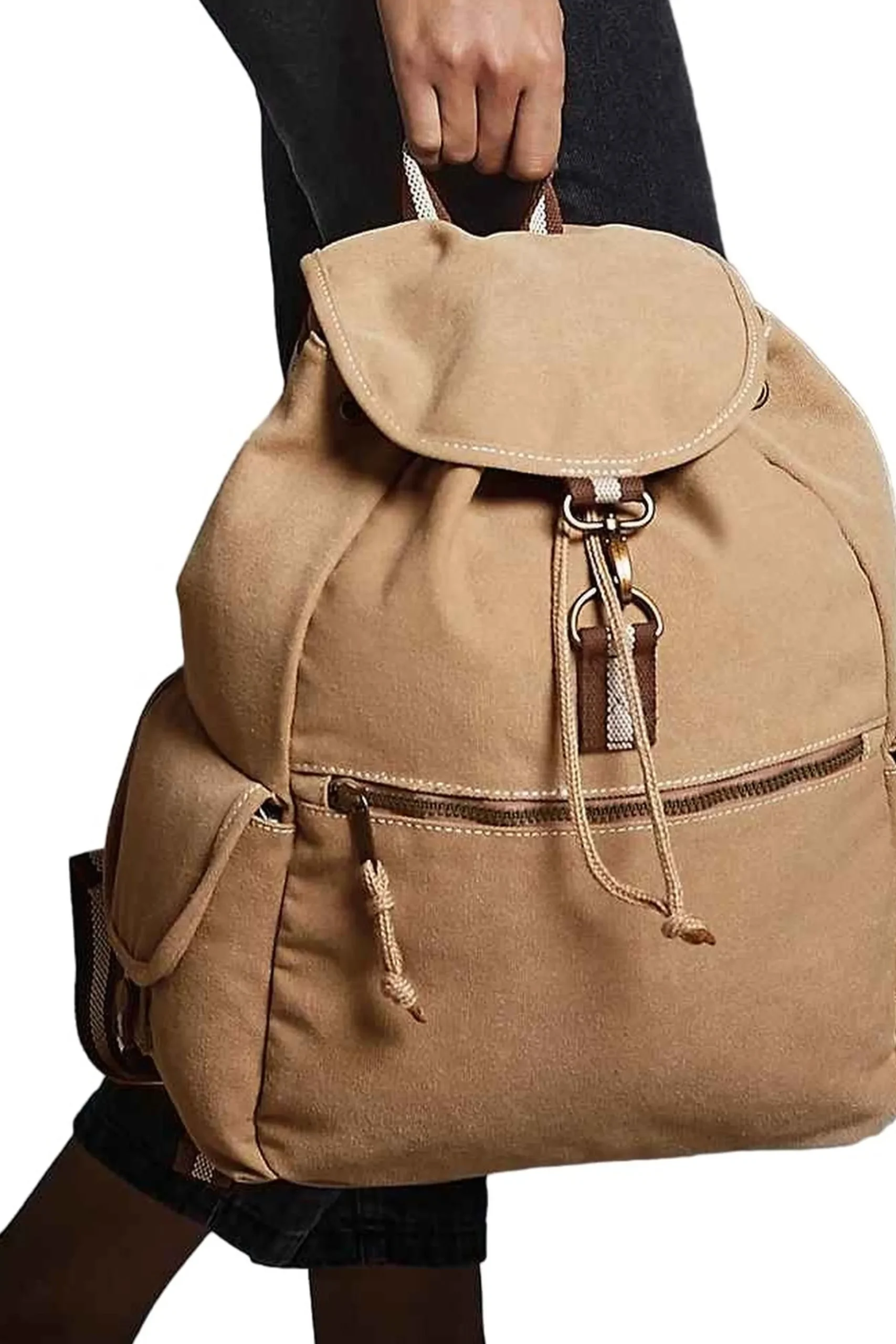 Mochila Diseño Vintage De Lona Quadra