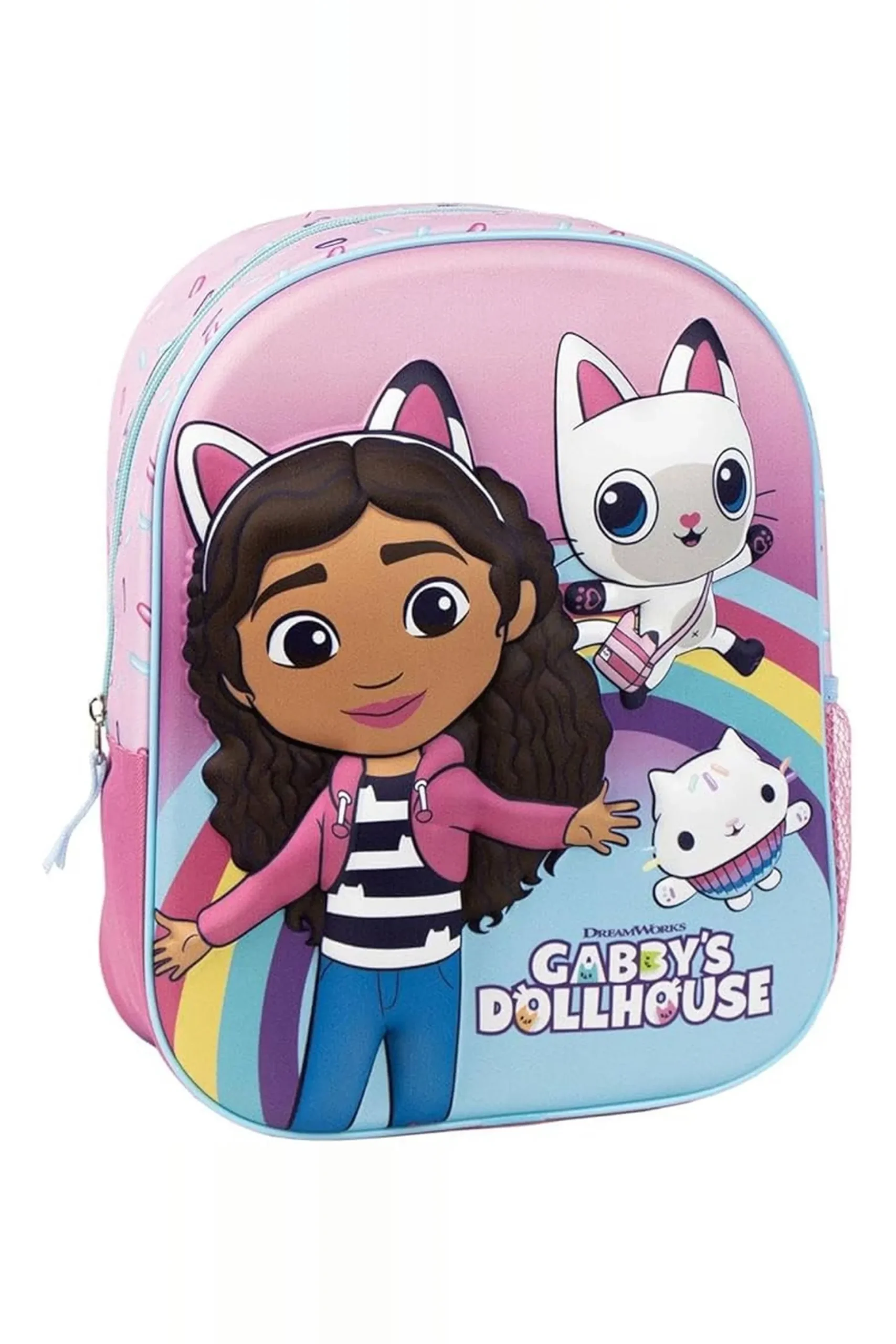 Mochila Infantil De Gabby´s Dollhouse - Color Rosa - Cierre De Cremallera