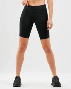 Pantalones Cortos De Compresión 2xu De Correr Tiro Medio