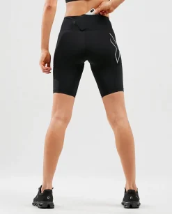 Pantalones Cortos De Compresión 2xu De Correr Tiro Medio