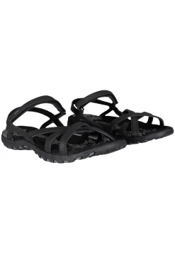 Sandalias De Cuero Tira Adhesiva, Slipon, Correas En Tobillo Trespass Kimbra