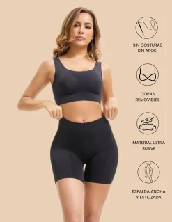 Sujetador Deportivo Sin Aro Soft Stretch Con Copas Extraibles Everyday