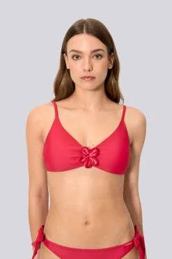 Top Bikini Ysabel Mora Triángulo Flor Crochet