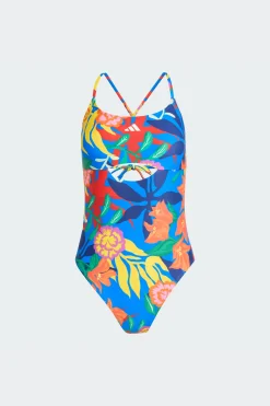Traje De Baño Con Espalda Anudada Y Diseño De Flores Mexicanas adidas