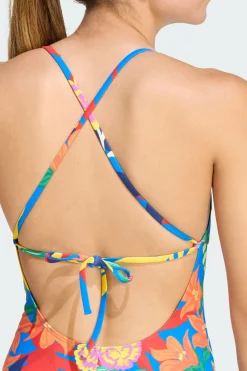 Traje De Baño Con Espalda Anudada Y Diseño De Flores Mexicanas adidas