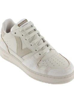 Zapatillas Abotinadas De Efecto Piel Victoria Madrid Con Piezas De Serraje Al Tono