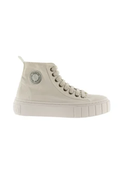 Zapatillas Abotinadas De Lona Tintada Drec Victoria Abril Con Parche De Goma Y Suela Gruesa