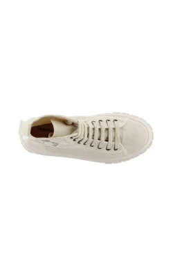 Zapatillas Abotinadas De Lona Tintada Drec Victoria Abril Con Parche De Goma Y Suela Gruesa