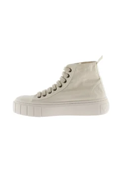 Zapatillas Abotinadas De Lona Tintada Drec Victoria Abril Con Parche De Goma Y Suela Gruesa