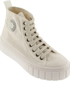 Zapatillas Abotinadas De Lona Tintada Drec Victoria Abril Con Parche De Goma Y Suela Gruesa