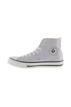 Zapatillas Abotinadas De Lona Victoria Tribu Con Cordones Blancos
