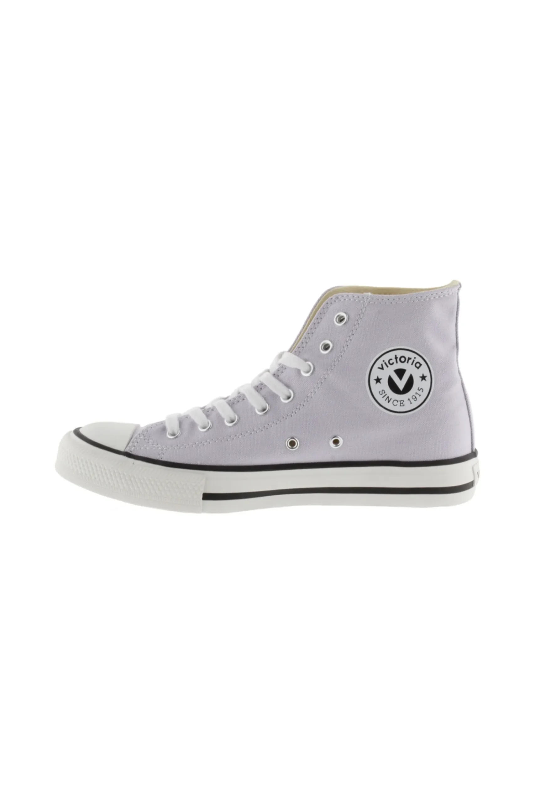 Zapatillas Abotinadas De Lona Victoria Tribu Con Cordones Blancos