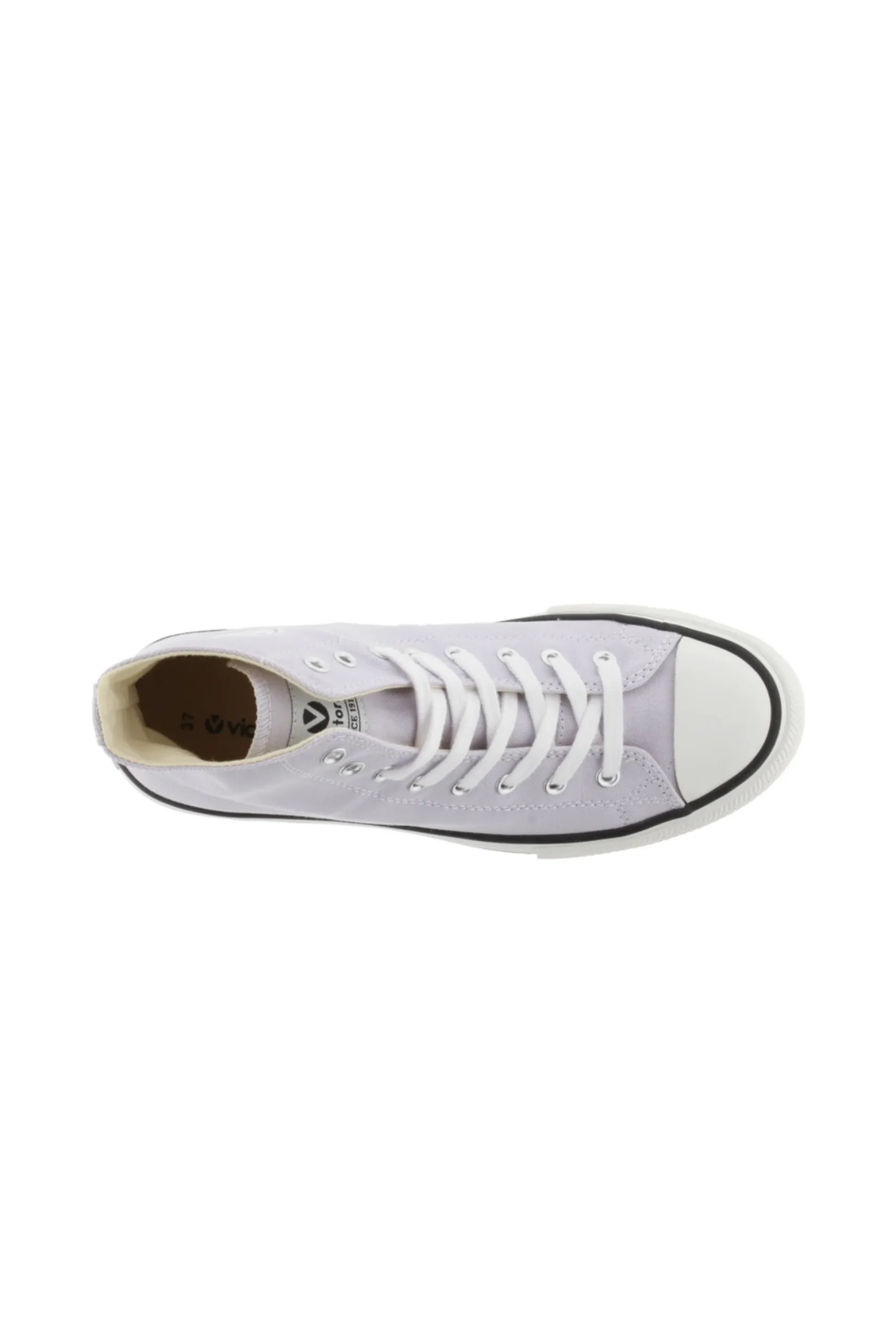 Zapatillas Abotinadas De Lona Victoria Tribu Con Cordones Blancos