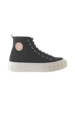Zapatillas Abotinadas De Lona Victoria Abril Con Parche De Goma Y Suela Gruesa