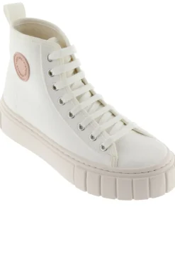 Zapatillas Abotinadas De Lona Victoria Abril Con Parche De Goma Y Suela Gruesa