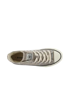 Zapatillas Abotinadas De Lona Victoria Tribu Cuadros Con Sello Retro Y Suela Acabado Brillo 1057104