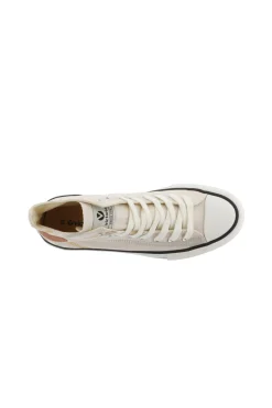 Zapatillas Abotinadas De Lona Estampada Victoria Tribu Doble Con Suela Dentada