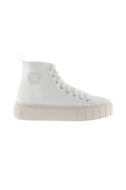 Zapatillas Abotinadas De Lona Victoria Abril Con Sello De Goma Y Suela Gruesa
