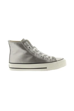 Zapatillas Abotinadas Metalizadas Victoria Tribu Con Logotipo Retro Y Suela Encerada