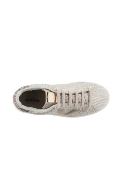 Zapatillas De Efecto Brillo Metalizado Victoria Tenis Serpiente Con Trasera De Glitter