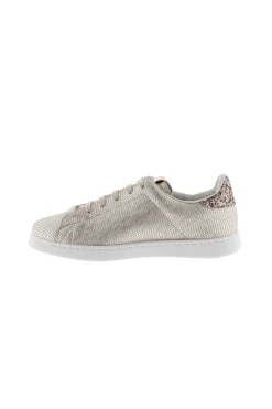 Zapatillas De Efecto Brillo Metalizado Victoria Tenis Serpiente Con Trasera De Glitter