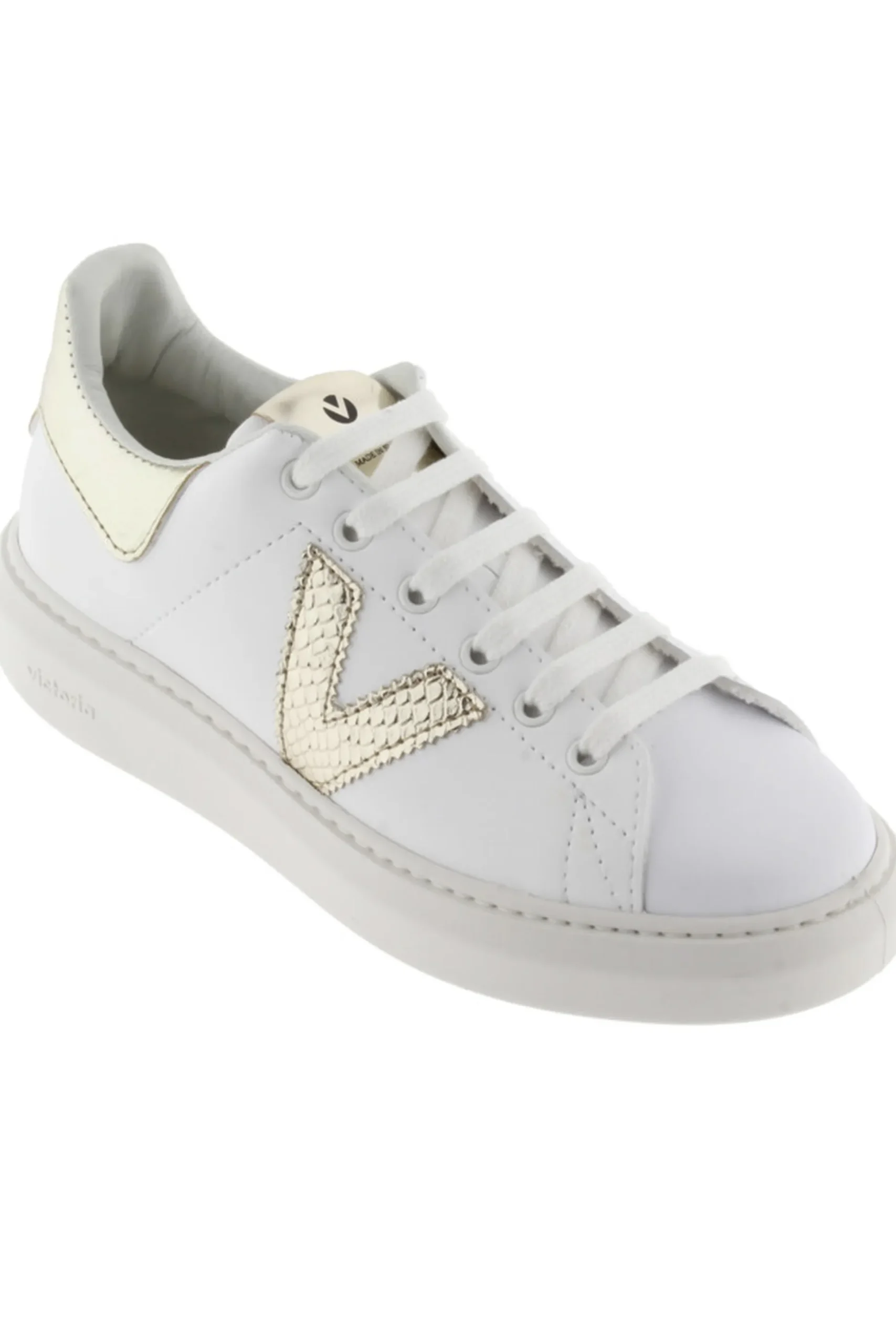 Zapatillas De Efecto Piel Victoria Milán Con Piezas Metalizadas En Contraste