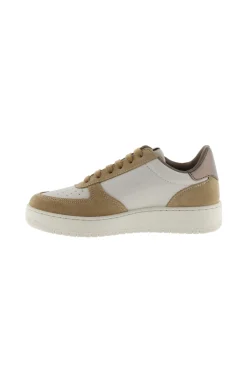 Zapatillas De Efecto Piel Victoria Madrid Con Piezas De Serraje Y Metalizadas En Contraste 1258222