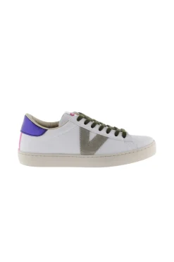 Zapatillas De Efecto Piel Victoria Berlin Con Piezas En Tonos Flúor Y Cordones De Color