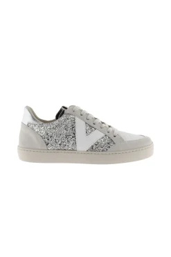 Zapatillas De Glitter Victoria Berlin Con Piezas Metalizadas Y Logotipo En Contraste