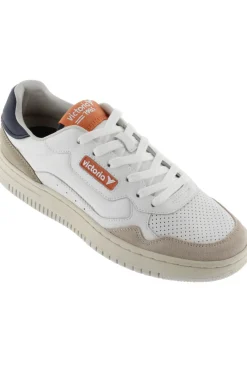 Zapatillas De Piel Victoria 1985 C80 Canvas Con Logotipo Retro Y Suela Bicolor