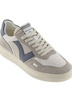 Zapatillas De Rejilla Victoria Seul Con Piezas De Color Y Serraje En Contraste