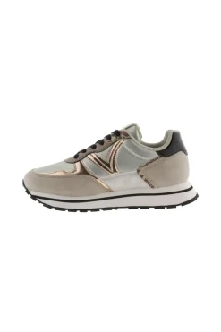 Zapatillas Victoria Cometa Multimaterial Con Piezas Metalizadas